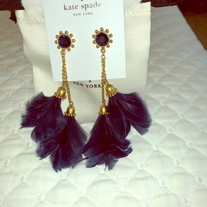 kate spade Jewelry - Kate Spade Navy Blue In Full Feather Earrings kate spade Jewelry - Kate Spade Navy Blue In Full Feather Earrings